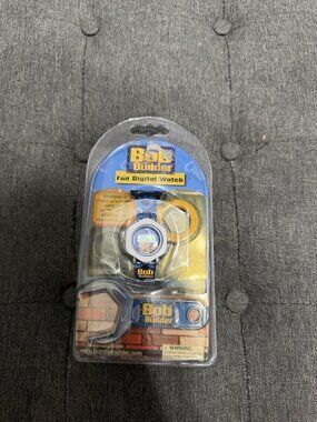 HIT Bob The Builder Digital Watch Blue Yellow 2004 VTG NWT